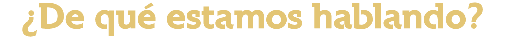  De qué estamos hablando 