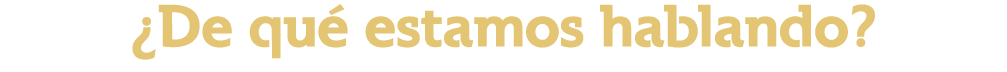  De qué estamos hablando 